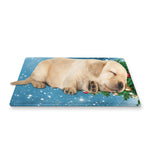Christmas Tree And Snow Print Pet Cooling Mat Cover