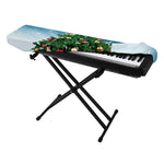Christmas Tree And Snow Print Piano Keyboard Cover