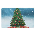 Christmas Tree And Snow Print Polyester Doormat