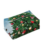 Christmas Tree And Snow Print Rectangle Tissue Box Cover