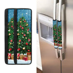 Christmas Tree And Snow Print Refrigerator Handle Covers