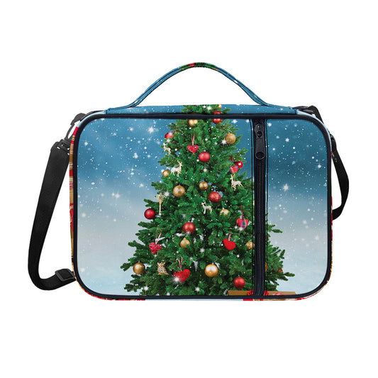Christmas Tree And Snow Print Shoulder Strap Bible Bag