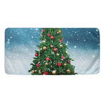 Christmas Tree And Snow Print Towel
