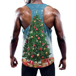 Christmas Tree And Snow Print Training Tank Top