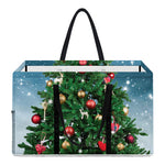 Christmas Tree And Snow Print Utility Tote Bag