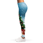 Christmas Tree And Snow Print Women's Leggings