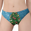 Christmas Tree And Snow Print Women's Panties