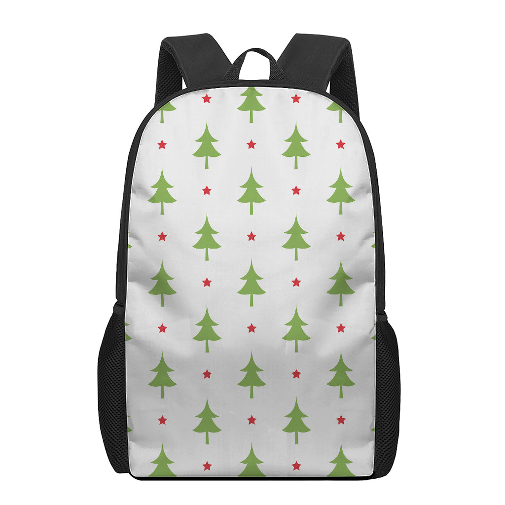 Christmas Tree And Star Pattern Print 17 Inch Backpack