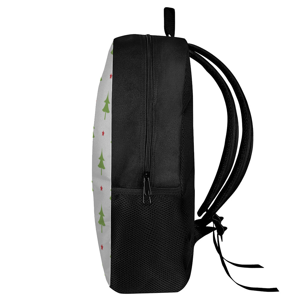 Christmas Tree And Star Pattern Print 17 Inch Backpack