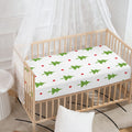 Christmas Tree And Star Pattern Print Baby Crib Sheet