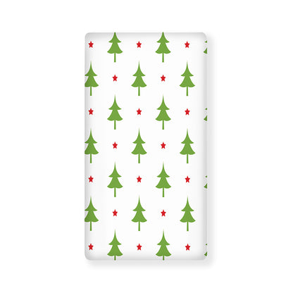 Christmas Tree And Star Pattern Print Baby Crib Sheet