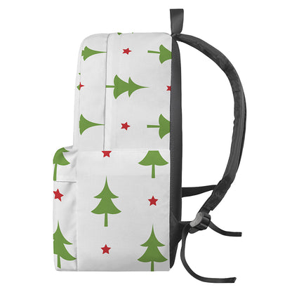 Christmas Tree And Star Pattern Print Backpack