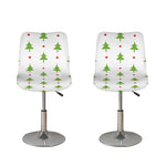 Christmas Tree And Star Pattern Print Bar Stool Covers