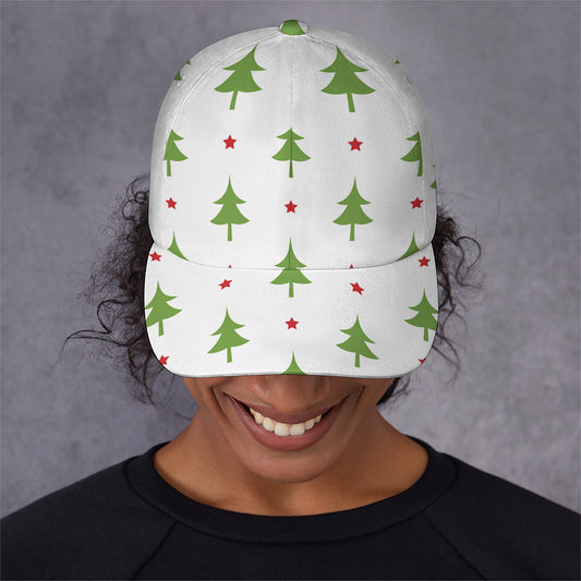 Christmas Tree And Star Pattern Print Baseball Cap