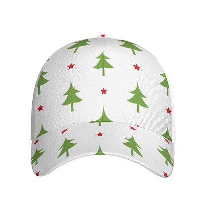 Christmas Tree And Star Pattern Print Baseball Cap