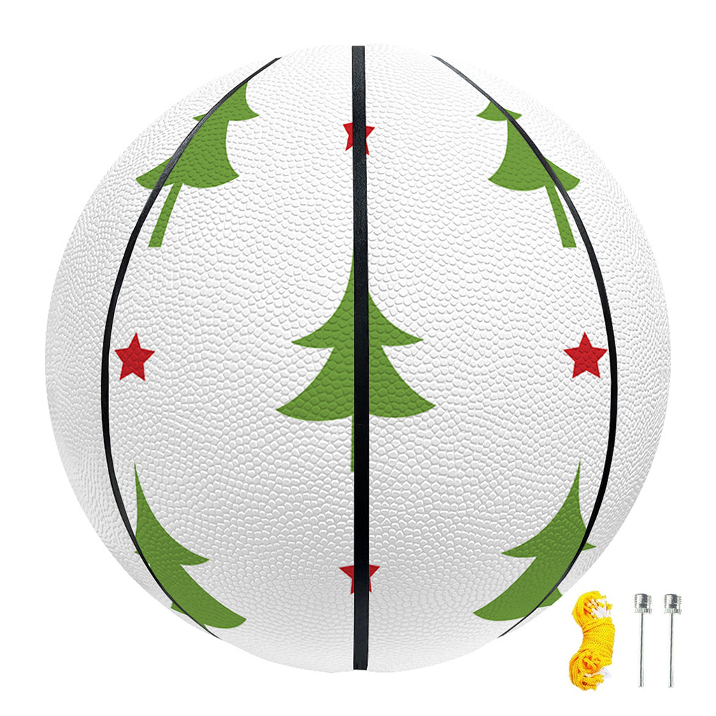 Christmas Tree And Star Pattern Print Basketball