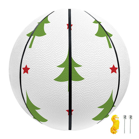 Christmas Tree And Star Pattern Print Basketball