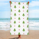 Christmas Tree And Star Pattern Print Beach Towel