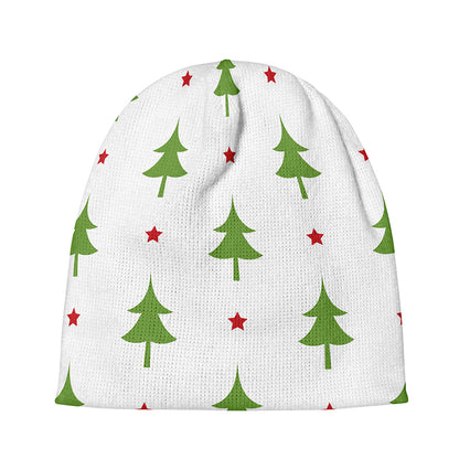 Christmas Tree And Star Pattern Print Beanie