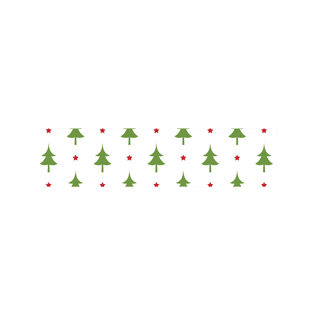 Christmas Tree And Star Pattern Print Bed Runner