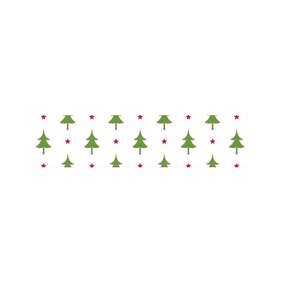 Christmas Tree And Star Pattern Print Bed Runner