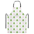 Christmas Tree And Star Pattern Print Bib Apron With Pocket