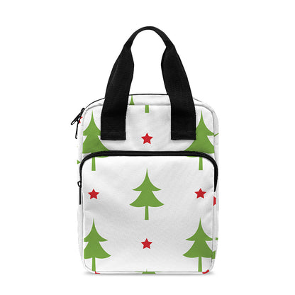 Christmas Tree And Star Pattern Print Bible Tote Bag
