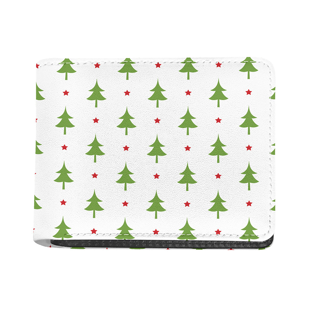 Christmas Tree And Star Pattern Print Bifold Wallet