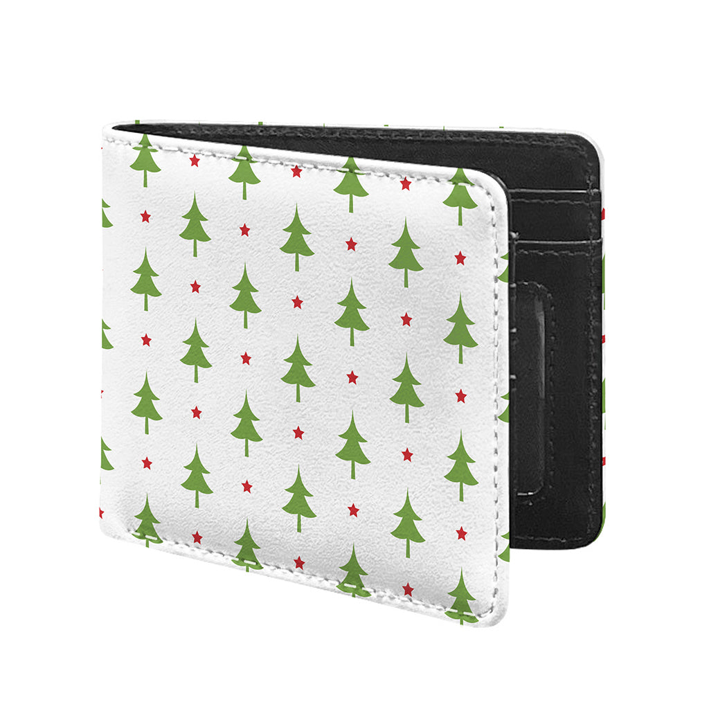 Christmas Tree And Star Pattern Print Bifold Wallet