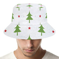 Christmas Tree And Star Pattern Print Bucket Hat