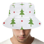 Christmas Tree And Star Pattern Print Bucket Hat