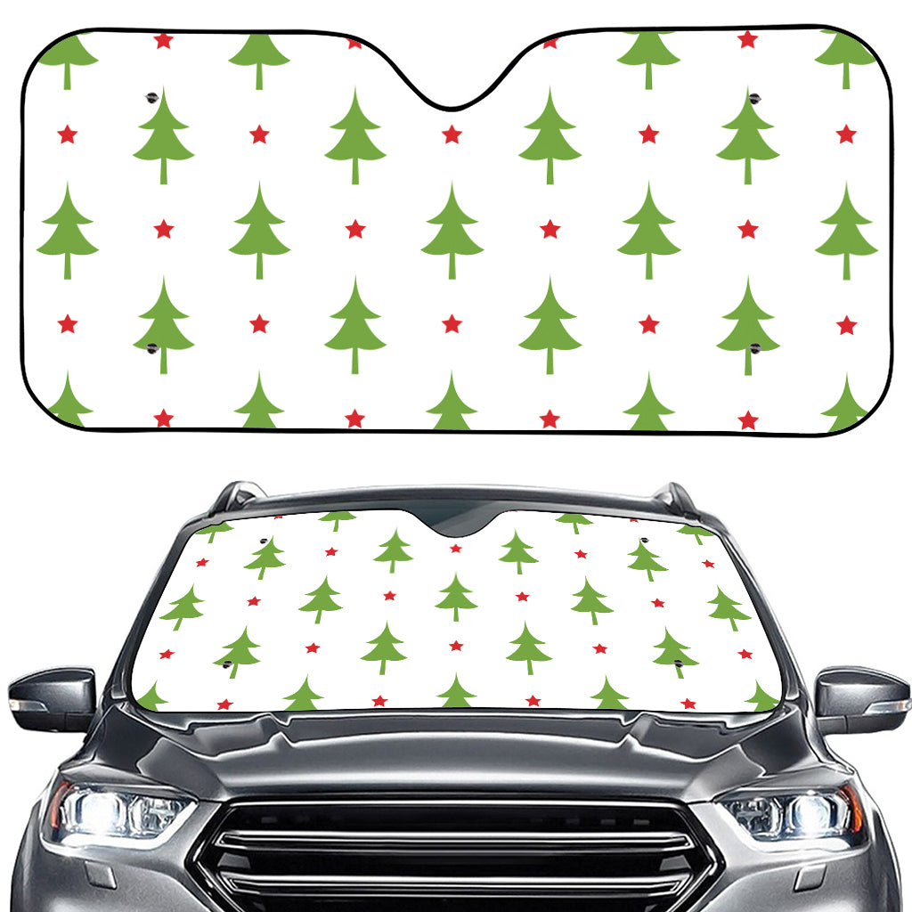 Christmas Tree And Star Pattern Print Car Windshield Sun Shade