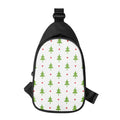 Christmas Tree And Star Pattern Print Sling Bag