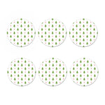 Christmas Tree And Star Pattern Print Coaster Set