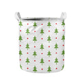 Christmas Tree And Star Pattern Print Collapsible Laundry Basket