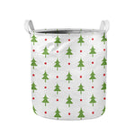 Christmas Tree And Star Pattern Print Collapsible Laundry Basket
