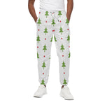 Christmas Tree And Star Pattern Print Cotton Pants