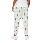 Christmas Tree And Star Pattern Print Cotton Pants