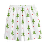 Christmas Tree And Star Pattern Print Cotton Shorts
