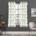 Christmas Tree And Star Pattern Print Grommet Curtain Panels