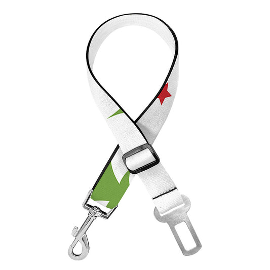 Christmas Tree And Star Pattern Print Dog Seat Belt