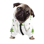 Christmas Tree And Star Pattern Print Dog Zip Up Hoodie