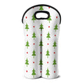 Christmas Tree And Star Pattern Print Double Neoprene Wine Tote