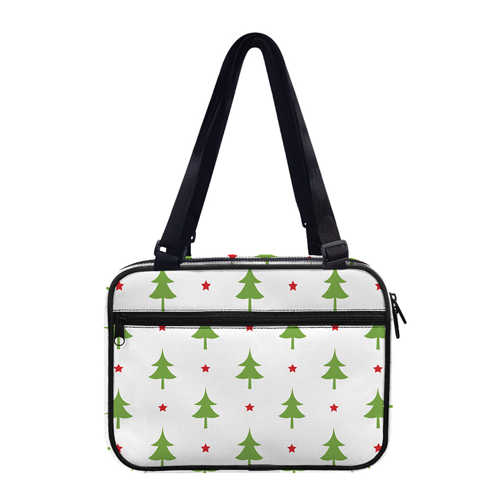 Christmas Tree And Star Pattern Print Double Strap Bible Bag