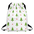 Christmas Tree And Star Pattern Print Drawstring Backpack