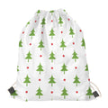 Christmas Tree And Star Pattern Print Drawstring Bag
