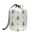 Christmas Tree And Star Pattern Print Drawstring Makeup Bag