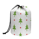 Christmas Tree And Star Pattern Print Drawstring Makeup Bag