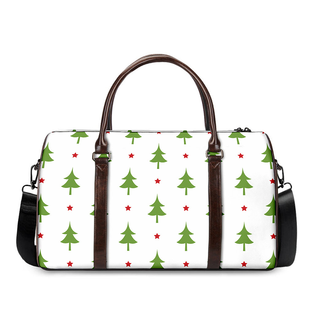 Christmas Tree And Star Pattern Print Duffle Bag