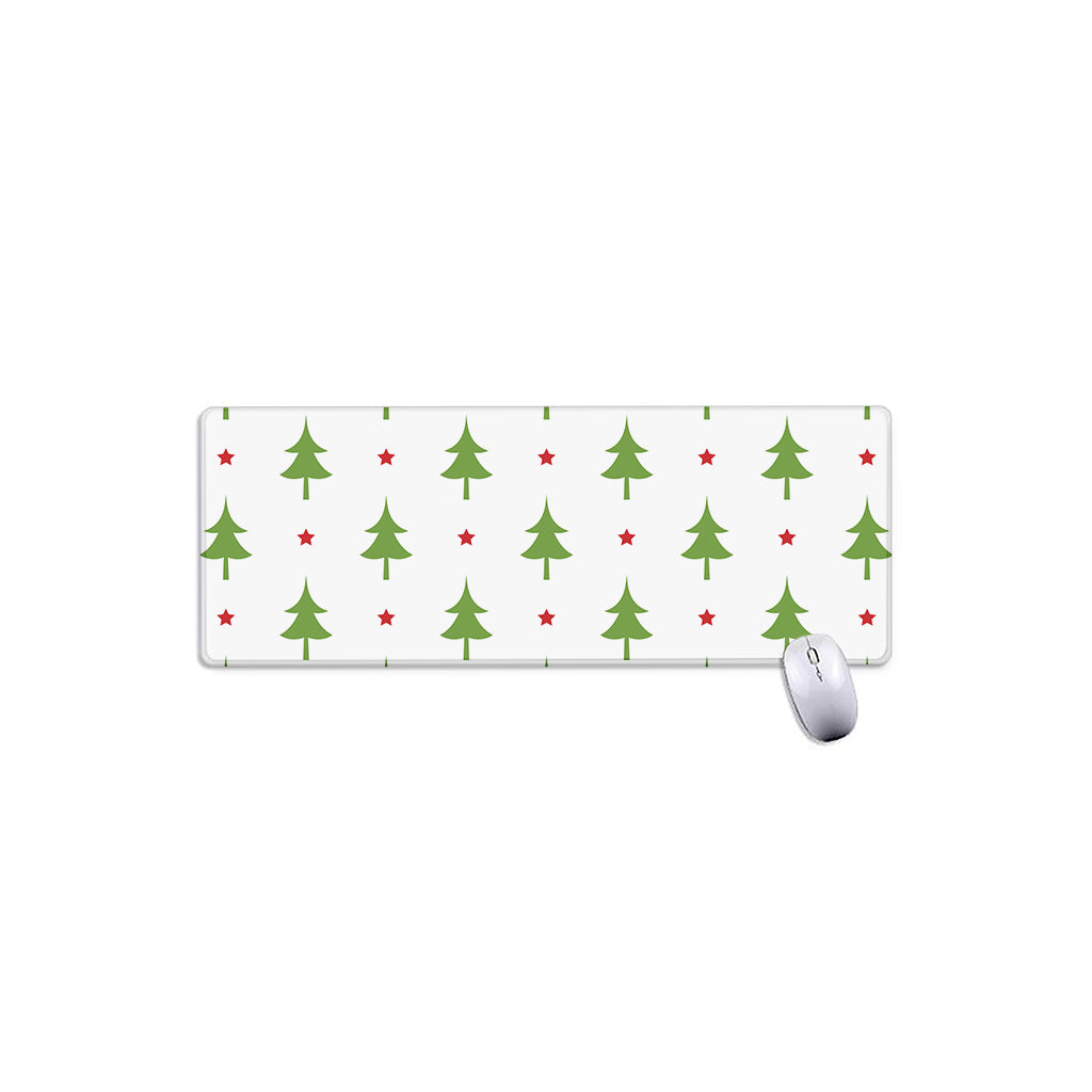 Christmas Tree And Star Pattern Print Extended Mouse Pad